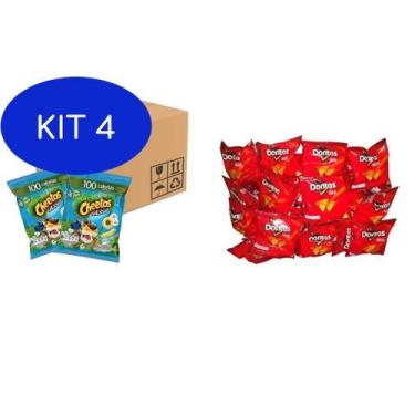 Imagem de Kit 4 Salgadinhos Elma Chips Doritos + Cheetos Requeijão -