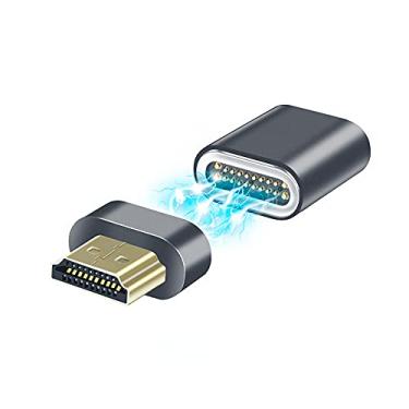 Imagem de Conversor HDMI magnético para HDMI 2.1 adaptador HDMI 8K UHD vídeo compatível com console de jogos de computador, caixa inteligente, monitor projetor de TV