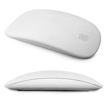Imagem de IRAINSUN Capa de silicone para mouse para Apple Magic Mouse 1 e 2, à prova de quedas, à prova de poeira, capa ultrafina (cinza)