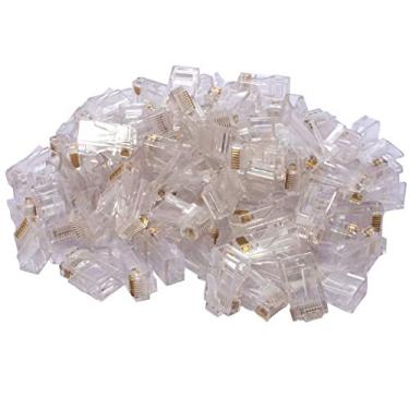 Imagem de UbiGear 1000 peças RJ45 CAT5 CAT5e 8P8C cabo de rede modular LAN conector extremidade plugue LOT