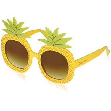 Imagem de Circus NY by Sam Edelman Óculos de sol femininos CC348 com armação de abacaxi, Amarelo, 51.5 mm