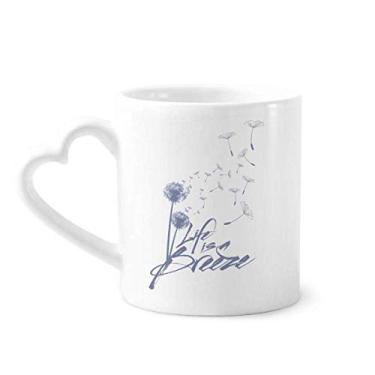 Imagem de Dente-de-leão flores plantas ilustração caneca café cerâmica copo coração vidro