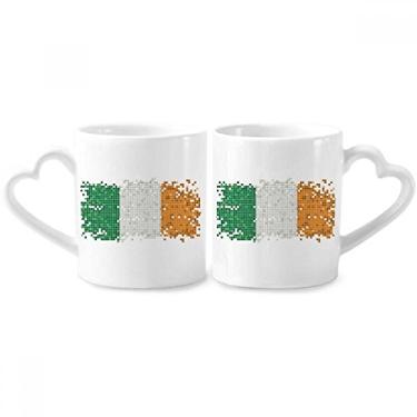 Imagem de Conjunto de canecas de porcelana para casais, bandeira nacional da Itália, bandeira europeia, padrão de país