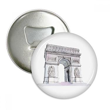 Imagem de Arc De Triunfo em Paris França Abridor de Garrafas Imã Emblema Multifuncional
