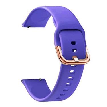 Imagem de DFAMIN Pulseiras de relógio inteligente para Garmin Venu/Venu2 Plus Vivomove HR Pulseiras de Silicone Vivoactive 3/Forerunner245M 645 Pulseira 20mm (Cor: Roxo, Tamanho: 20mm VENU2 Plus)
