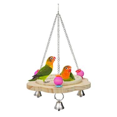 Imagem de Wontee Ninho de pássaro, cama de ninho de reprodução, ninho de pássaro, balanço para periquitos, periquitos, conures, calopsitas, caique, papagaio senegal (corda de algodão)