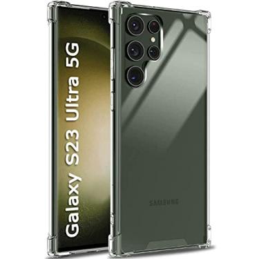 Imagem de Capa Case Reforçada Compatível com Samsung Galaxy S23 Ultra Tela de 6.8 - Capinha Protetora Transparente Anti Impacto Proteção De Silicone Tpu Flexível