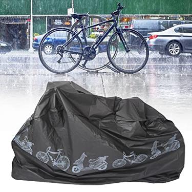 Imagem de capa de motocicleta,Garagem de motocicleta à prova d'água à prova de inverno, acessórios de motocicleta de tecido Oxford 210D, orifício de bloqueio melhorado listrado