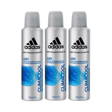 Imagem de Kit 3 Desodorante Aerossol Adidas Masculino Climacool 150ml