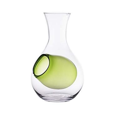 Imagem de (10 Oz Green) - Hinomaru Collection Japanese Cold Sake Glass Decanter Bottle with Ice Pocket Cold Sake Chilled Server Home or Restaurant Use (296ml Green)