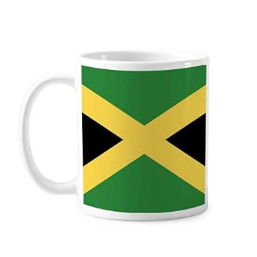 Imagem de Caneca de cerâmica com bandeira nacional da Jamaica América do Norte Caneca de cerâmica para café e porcelana