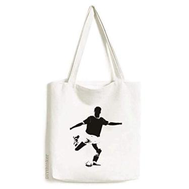 Imagem de Bolsa de compras casual de lona para futebol de educação física