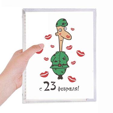 Imagem de Rússia Kiss Caderno masculino soldado Patten folha solta diário recarregável artigos de papelaria