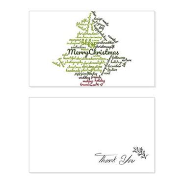 Imagem de Árvore de Natal festiva inverno Wordcloud cartão de agradecimento aniversário aniversário saudação casamento agradecimento
