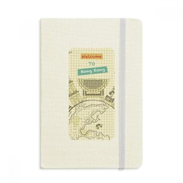 Imagem de Caderno chinês tradicional Hong Kong com capa dura em tecido oficial da China para Anotações