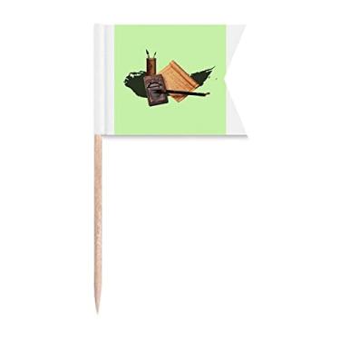 Imagem de Sinalizadores de palitos de dente sem restrições com essência chinesa para festas, bolos, alimentos e queijos