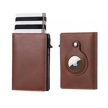 Imagem de Eksters Carteiras para homens, nimalista para carteira airtag, carteira minimalista com sulcos, carteira de borda, carteira protetora para Airtag, design fino para proteção minimalista