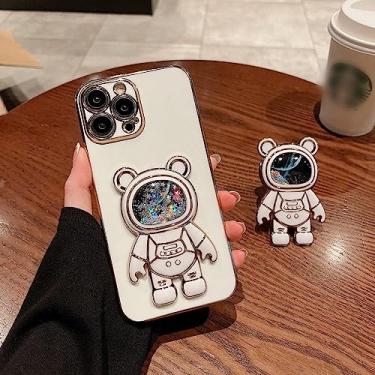 Imagem de Capa de telefone com suporte para astronauta areia movediça para iPhone 14 Pro 11 12 13 Pro Max Mini 7 8 Plus SE XR Xs Max Glitter Bear 3D Stand Cover, T6, para iPhone 14 Pro