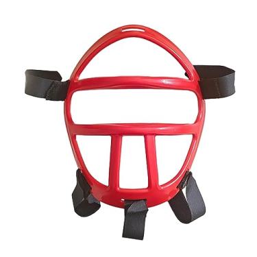 Imagem de Tachiuwa Karate Face Mask Headgear Adolescentes Segurança Head Guard Boxe Face Shield Face Shield para Sanda BJJ Artes Marciais Esportes Adultos, Vermelho
