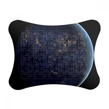 Imagem de Moldura de quebra-cabeça para decoração de imagem do planeta azul do universo espacial