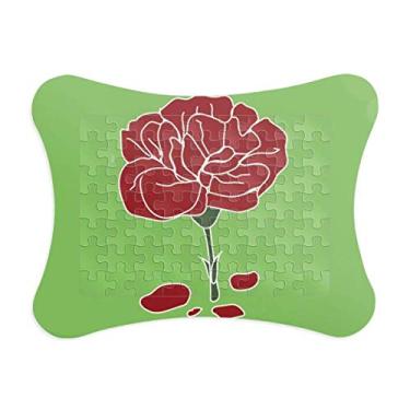 Imagem de Carnation Vermelho Dia das Mães Flor Moldura de quebra-cabeça Decoração de Imagem Enfeite