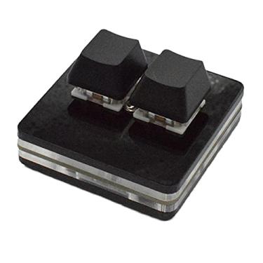 Imagem de Mini teclado de 2 teclas, teclado programável com uma mão, copiar e colar atalho de áudio, operação do mouse, teclado mecânico USB