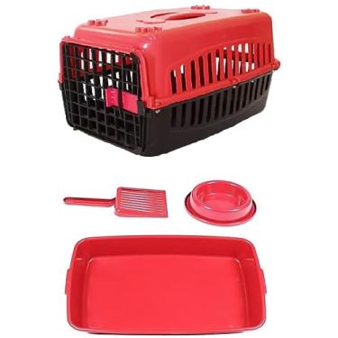 Imagem de Caixa de Transporte Nº1 para Gatos, Caixa de Areia, Pá e Comedor