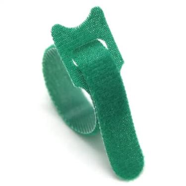 Imagem de 50x Presilha 30cm Fita Abraçadeira Preta Cabos Chicote Fios organizador de fios Fecho de contato (Verde)