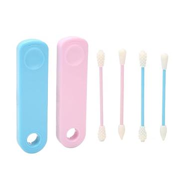 Imagem de Cotonetes de Algodão de Silicone, Cotonetes de Algodão, Tecido Plástico de Silicone, 2 Conjuntos de Removedores Adesivos Têxteis