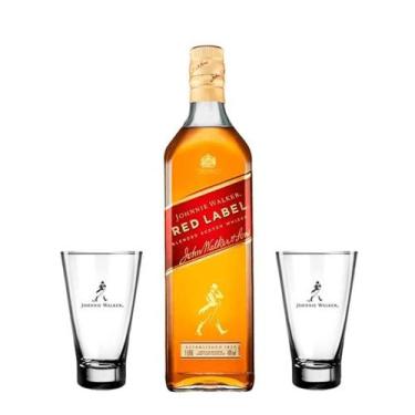 Imagem de Combo 1 Whisky Jw Red  Label 1L  + 2 Copos Highball - Johnnie Walker