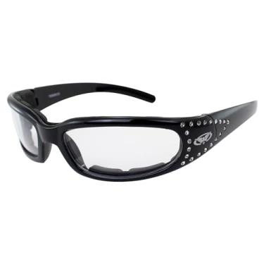 Imagem de Óculos de sol Marilyn 3 femininos acolchoados com espuma, lentes transparentes para motocicleta Atv Sports