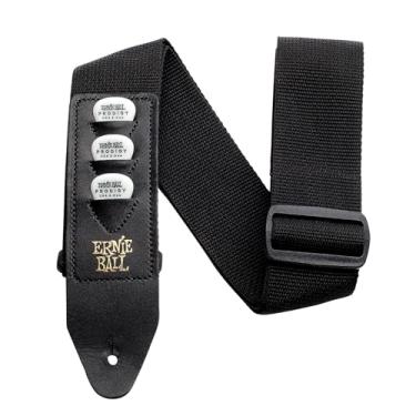 Imagem de Ernie Ball Pickholder Polypro Guitar Strap, Black (P04039)
