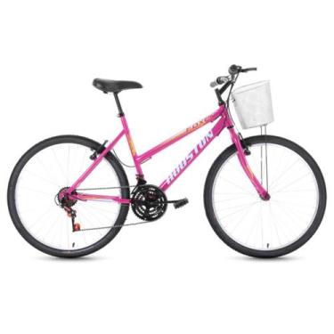 Imagem de Bicicleta Aro 16 Houston Foxer Maori Rosa Pink Com Cesta Fm261s
