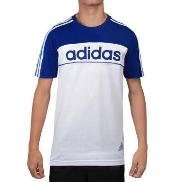 Imagem de Camiseta Adidas Essentials Tape Branca E Azul