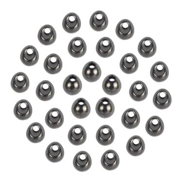 Imagem de MUUNN 100 peças de contas de tungstênio para amarrar moscas, tungstênio (bola de cabeça da Nymph para amarrar moscas 5 cores (níquel preto, 3,3 mm (1/8")