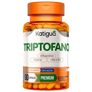 Imagem de KATIGUÁ Triptofano + Magnésio + Cálcio + B6 & B3 Sem Sabor Katiguá 30 Cápsulas De 500Mg Laranja