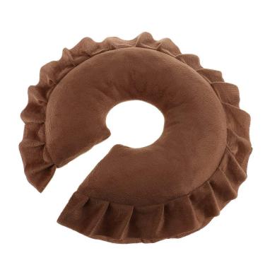 Imagem de Almofada de suporte para pescoço em formato de U para salão de massagem, massagem, mesa de fralda, travesseiro, cabeça de almofada, almofada para viagem e pescoço – Café