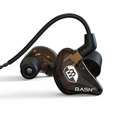Imagem de BASN Fones de ouvido intra-auriculares Bsinger PRO para músicos, fones de ouvido com isolamento dinâmico de ruído com 2 cabos MMCX removíveis (marrom)
