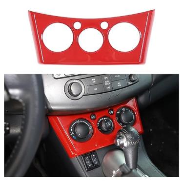 Imagem de TOYCIDFG Tampa de saída de ar para console central de carro compatível com Mitsubishi Eclipse 2006-2011 Carro A/C Mode Switch Capa Guarnição Proteção Interior Acessórios (Vermelho Esportivo)
