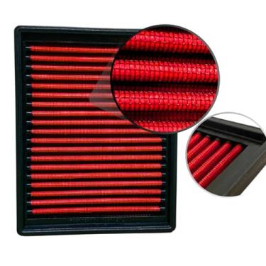 Imagem de Filtro de Ar Esportivo Compatível com Chevrolet Montana 1.4 Ano 2011 a 2020 GM LS SPORT Lavável reutilizável Potencia Economia