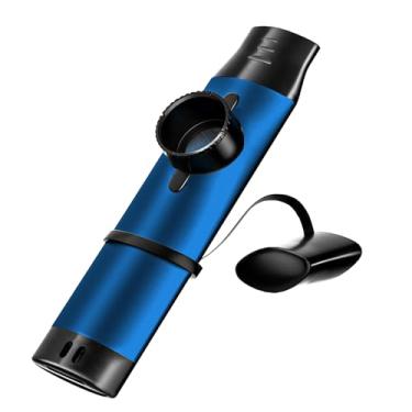 Imagem de Kazoos para adultos, Kazoo de metal com 5 diafragmas de flauta, Kazoos com tom ajustável para guitarra, ukulele, violino, piano, teclado, instrumentos musicais mini Kazoos para crianças a granel (azul)
