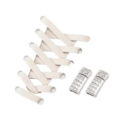 Imagem de Shoelaces Without Tie Kids Adult Width Elastic Laces For Flat Sport Shoes Casual Shoes Accessories (Color : Beige)