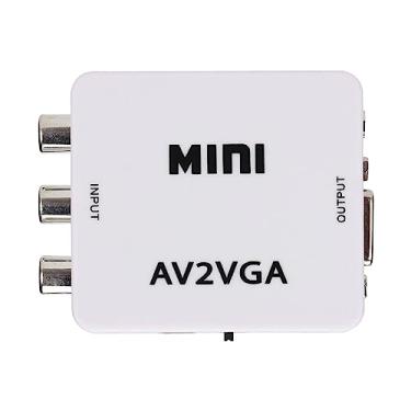 Imagem de Conversor de vídeo, mini AV para VGA 480p adaptador de TV composto conversor de áudio e vídeo com cabo de alimentação USB