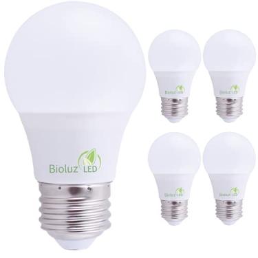Imagem de Bioluz LED Lâmpadas LED A15 Branco Frio 4000K Regulável (Usa 8 Watts) - 60 Watts, Luzes LED Eficientes em Energia, Lâmpadas Brancas Frias, Lâmpadas incandescentes - Pacote com 4