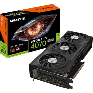 Imagem de Placa de Vídeo Gigabyte NVIDIA GeForce RTX 4070 Super WINDFORCE OC, 12GB, GDDR6X, 192-bit, Preto