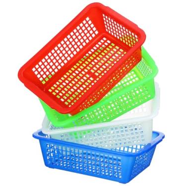 Imagem de 4 Pcs recipiente de frutas de cozinha acessório de cozinha cesta de drenagem filtro suprimentos domésticos cesta de supermercado campo de casa cesto de frutas bandeja