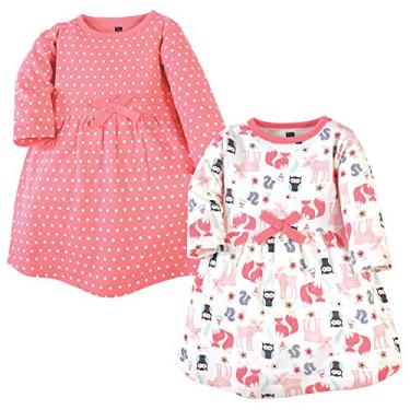 Imagem de Hudson Baby Vestidos de algodão para bebês meninas, Floresta, 3-6 Meses