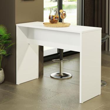 Imagem de Bancada Para Cozinha Lux Madesa 115 Cm - Branco