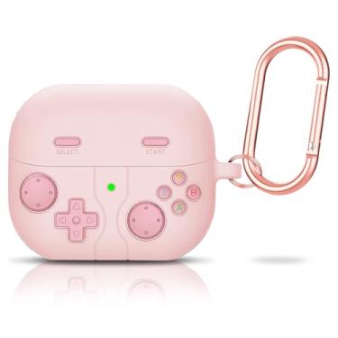 Imagem de OneNine Capa compatível com Samsung Galaxy Buds 3 Pro, capa de silicone para Samsung Galaxy Buds 3/3 Pro, capa protetora para fones de ouvido Bluetooth sem fio com chaveiro, acessórios para fone de