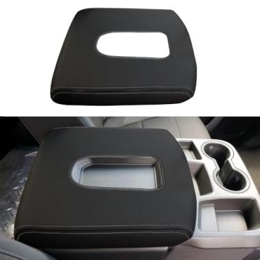 Imagem de XYHGM Capa de apoio de braço para console central de carro para Chevy Silverado & GMC Sierra 2019-2024 couro antiarranhões caixa de descanso central tampa protetor de assento acessórios (banco de